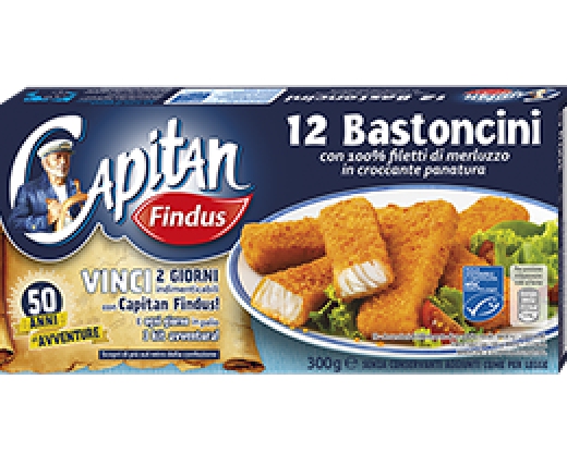 12 BAST. MERLUZZO CAPITAN FINDUS SURGELATI*
