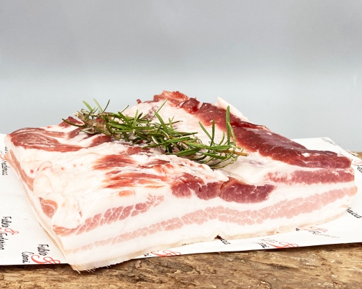 Pancetta di maiale a fette