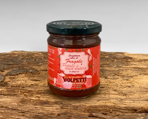 Confettura Extra di Fragole e Petali di Rosa Antica - VOLPETTI